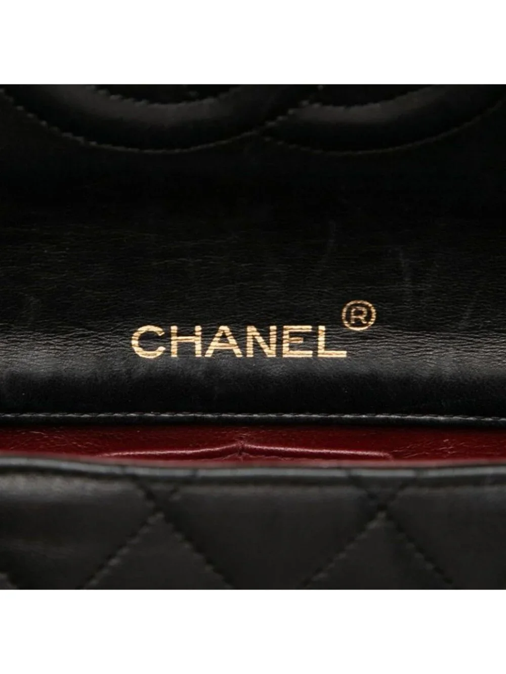 Chanel Quilted CC Logo Crossbody Chain Shoulder Bag Black Lambskin